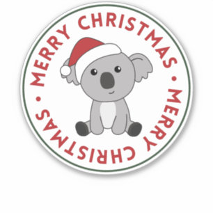 Sticker Koala Noël Neige Animaux d'hiver Koalas