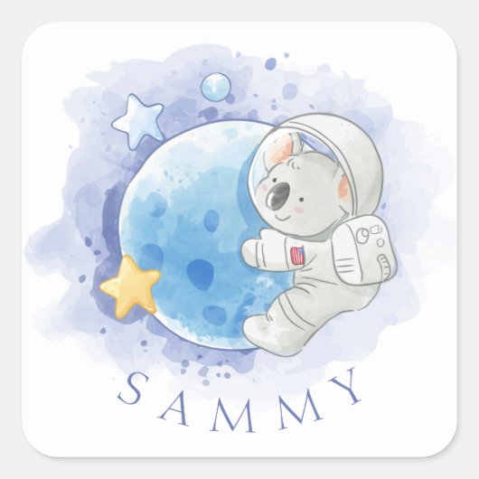 STICKER : KOALA OP HET MOON (Voorkant)