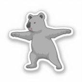 Sticker Koala ours au Yoga Fitness (Recto)