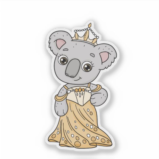 Sticker Koala Princesse (Devant)