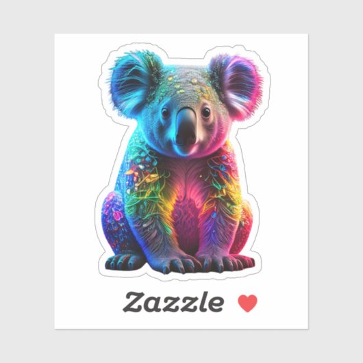 Sticker Koala rayonnant (Feuille)