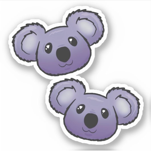 Sticker koalas pourpres (Devant)