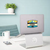 Sticker Kodiak, Alaska (Ordinateur portable sur le bureau)
