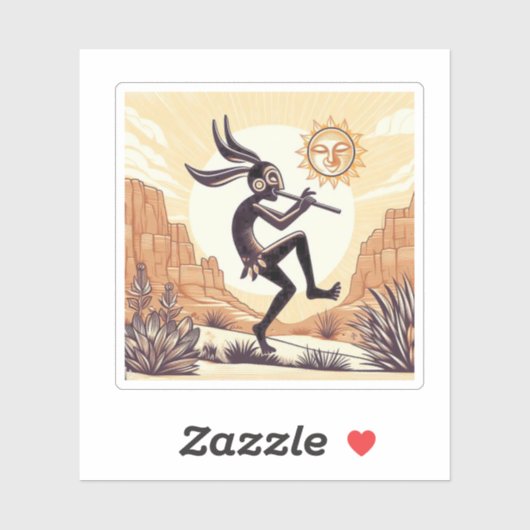 Sticker Kokopelli (Feuille)