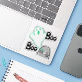 Sticker KOL_Joy Ghost (Ordinateur portable avec iPhone)