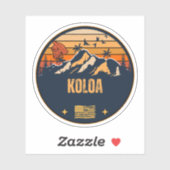 Sticker Koloa, Hawaï (Feuille)