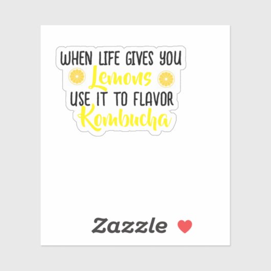 Sticker KombuchaLemons-Vinyl (Feuille)