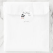 Sticker kookpotproduct op de kaas (Tas)