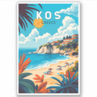 Kos Grèce Travel Art Vintage