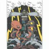 Sticker Kraken Et Son Phare (Devant)