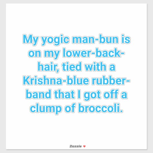 Sticker Krishna-Blue Yogic Man-Bun Hankamer Artjunkhaus (Feuille)