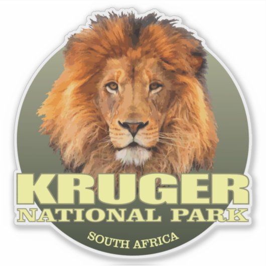 Sticker Kruger NP (Lion) WT (Devant)