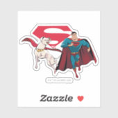 Sticker Krypto et Superman (Feuille)