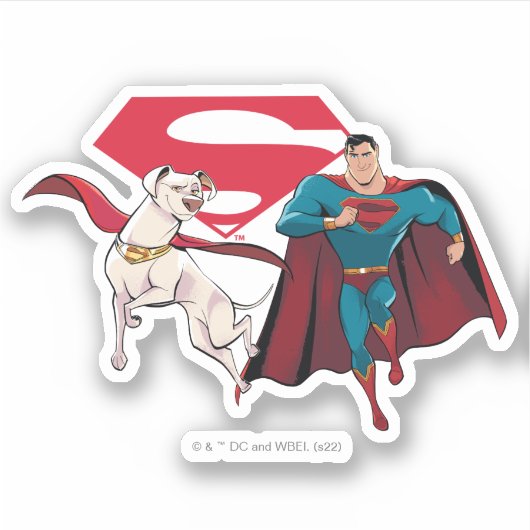 Sticker Krypto et Superman (Devant)