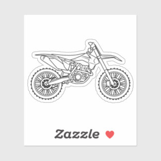 Sticker KTM Motocross line art