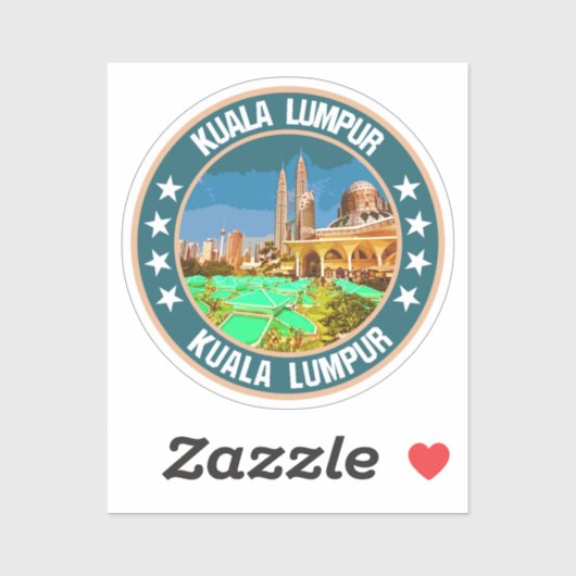 Sticker Kuala Lumpur (Feuille)