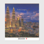 Sticker Kuala Lumpur skyline (Feuille)