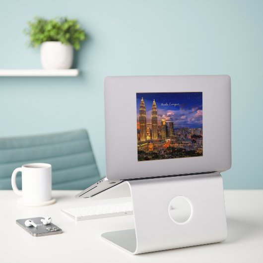 Sticker Kuala Lumpur skyline (Ordinateur portable sur le bureau)