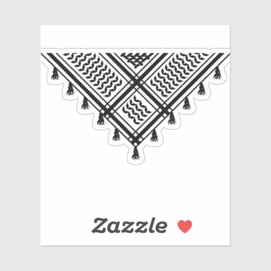 Sticker Kufiya noir (Feuille)