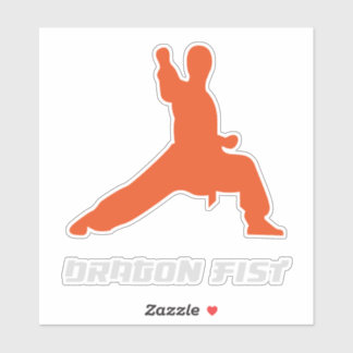 Sticker Kung Fu Dragon Fist Martial Arts