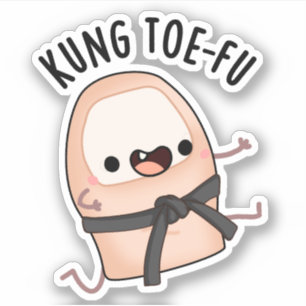 Sticker Kung Toe-fu Funny Big Toe Pun