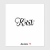Sticker Kurt Name - Calligraphie manuscrite (Feuille)