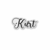 Sticker Kurt Name - Calligraphie manuscrite (Devant)