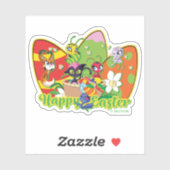 Sticker Kwamis Bonne Pâques (Feuille)