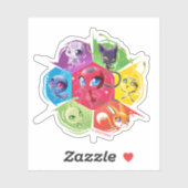 Sticker Kwamis coloré (Feuille)