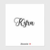 Sticker Kyra Nom - Calligraphie manuscrite (Feuille)