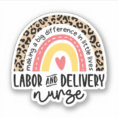 Sticker L&D Infirmière Arc-En-Ciel Travail Et Prestation I (Devant)
