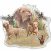 Sticker La À poils durs hongroise Vizsla (Devant)