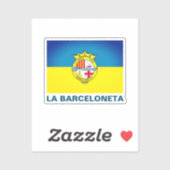 Sticker La Barceloneta (drapeau, quartier de Barcelone) (Feuille)