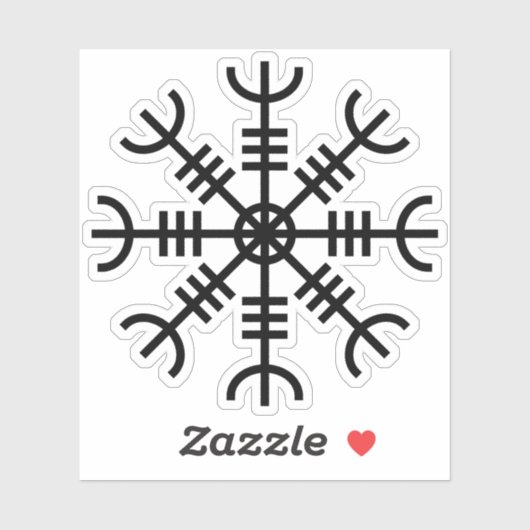 Sticker La barre d'Awe - Aegishjalmur (noir) (Feuille)