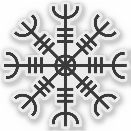 Sticker La barre d'Awe - Aegishjalmur (noir) (Devant)