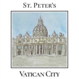 Sticker La basilique Saint-Pierre, Cité du Vatican, Italie