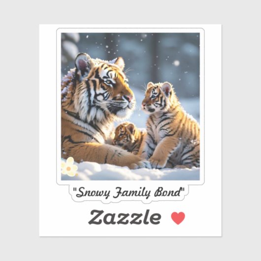 Sticker "La beauté en danger dans la neige" (Feuille)