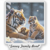 Sticker "La beauté en danger dans la neige" (Devant)