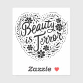 Sticker La beauté est la terreur (Feuille)