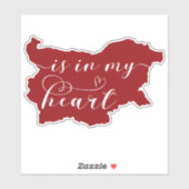 Sticker La Belgique est dans mon coeur (Feuille)