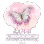 Sticker La Bible chrétienne des femmes Verse Papillon : L' (Devant)