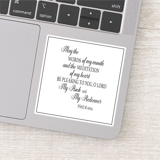 Sticker La Bible chrétienne Verse Paroles de Ma Bouche (Détail)