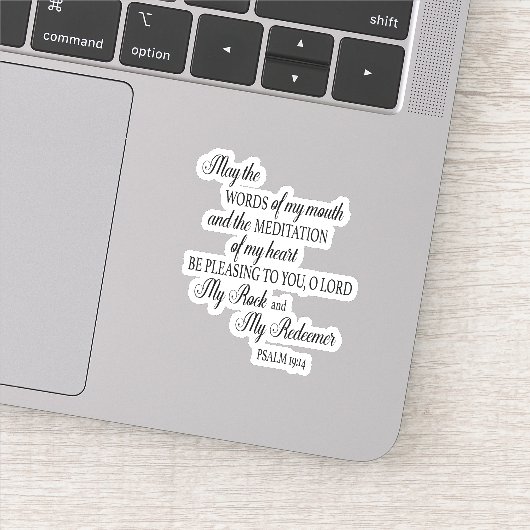 Sticker La Bible chrétienne Verse Puissent les paroles de  (Détail)