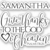 Sticker La Bible Remet Merci Christian Modern Script (Recto)