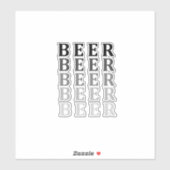 Sticker La bière, la conception des amateurs de bière (Feuille)