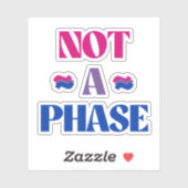 Sticker La bisexualité n'est pas une phase (Feuille)