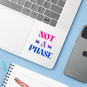Sticker La bisexualité n'est pas une phase (Ordinateur portable avec iPhone)