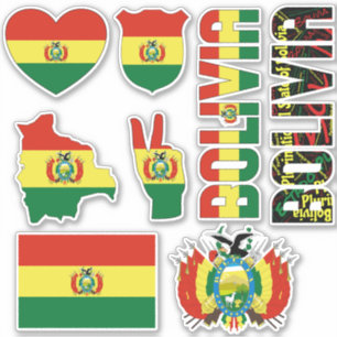 Sticker La Bolivie Extraordinaire forme des symboles natio