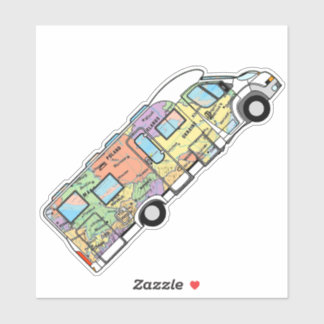 Sticker La carte du monde des motos de Traveling RV