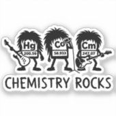 Sticker La chimie déchire le groupe de rock scientifique (Recto)